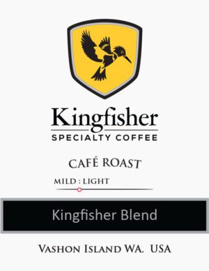 A close up of the label for a coffee