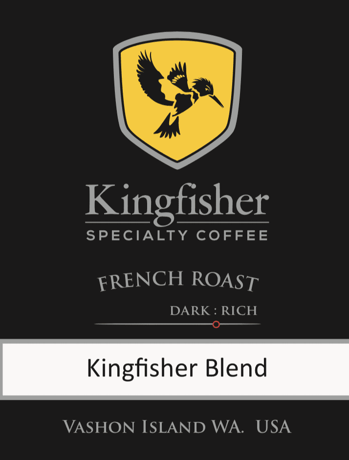 A close up of the label for a coffee